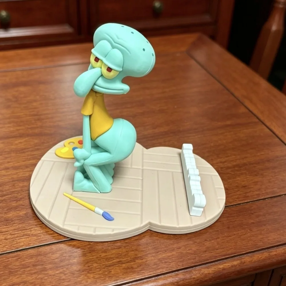 SpongeBob Squidward Phone Holder Stand Funny Abstract Cartoon Desk Decor Birthday Gift - view 4