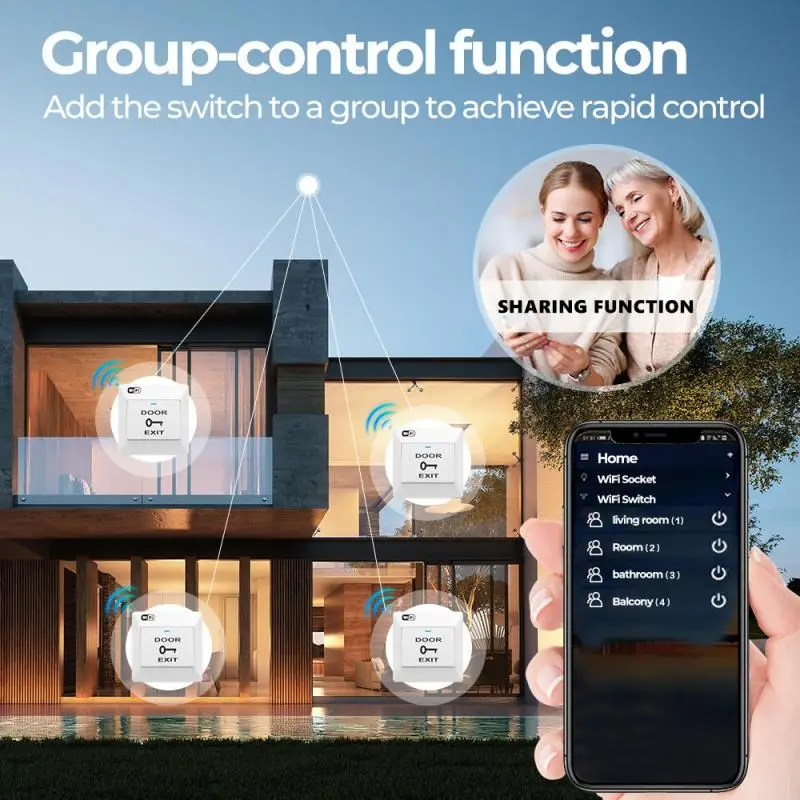 Control de acceso Wifi para el hogar, Control remoto por voz, automatización inteligente, aplicación Tuya, diseño elegante