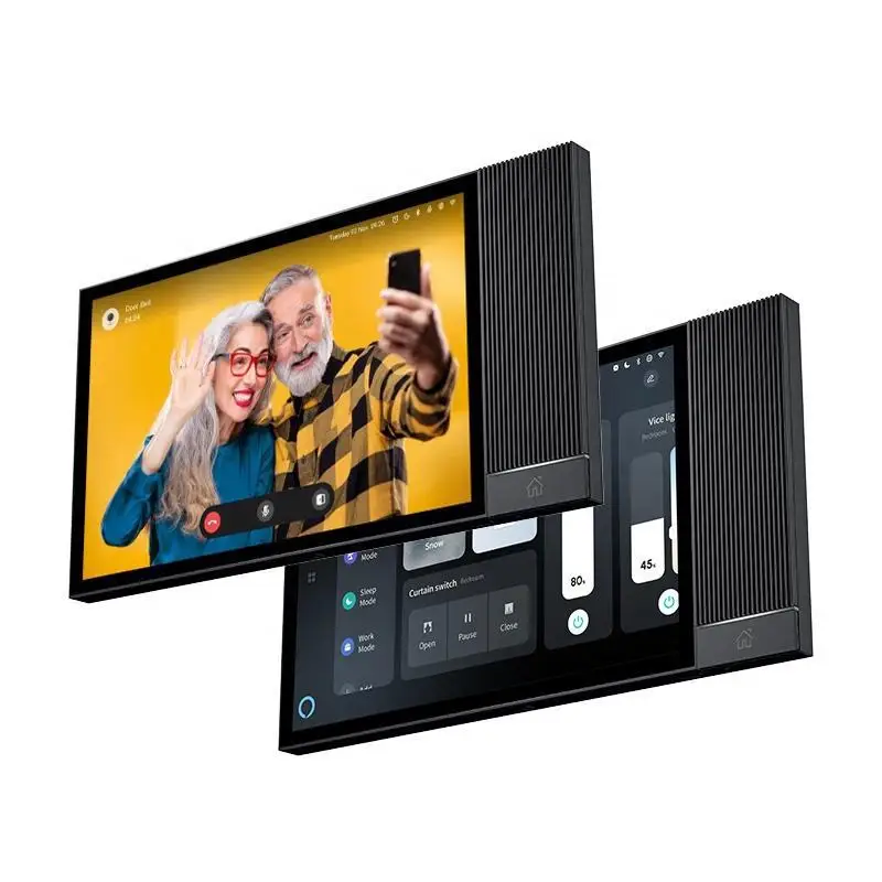 Tuya Smart Control Panel US Type 8 Inch Home Touch with ZigBee Gateway+IR Blaster+2Gang Wall Switch+ Speaker