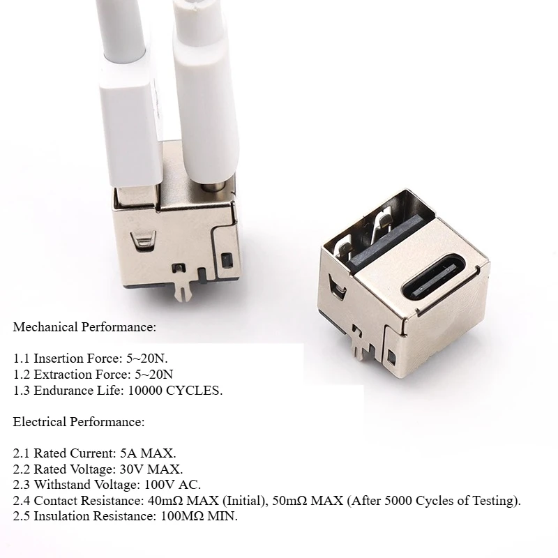 TYPE-C + USB 2-in-1 암 시트 보조베터리 충전기 USB2.0 고속 충전 플래시 충전 소켓 커넥터