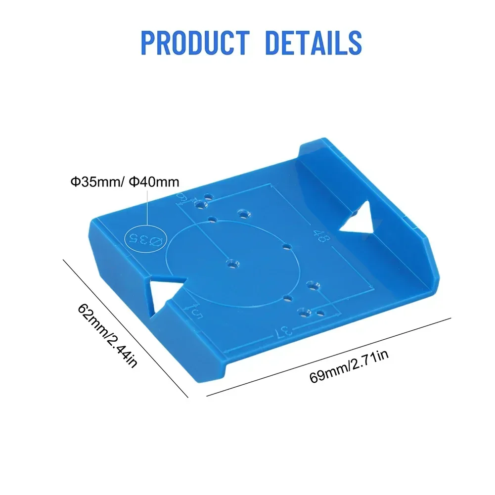 ABS Hinge Hole Drill Guide Template Jig Cabinets Hinges Locator Positioning Ruler Cabinets Hinges Hole Locator