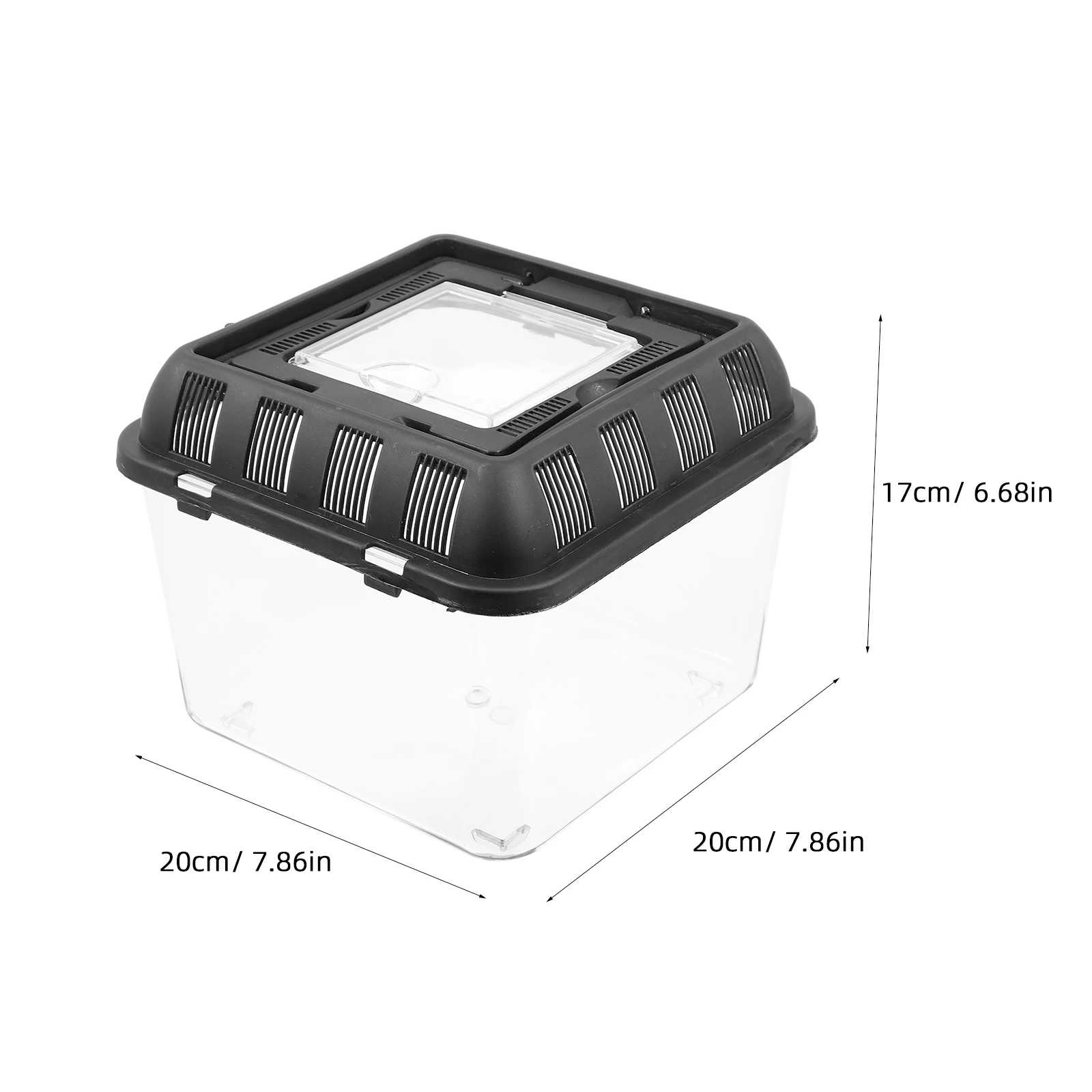 

Clear Reptile Breeding Box Ventilated Sturdy Wear Resistant Feeding Habitat for Pet Snake Lizard Display Storage