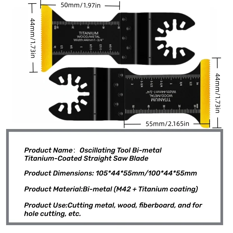 

Titanium Oscillating Saw Blades Kit, Plunge Cutting Multitool Blades for Metal Wood Nails Screws, Flush Cut Universal