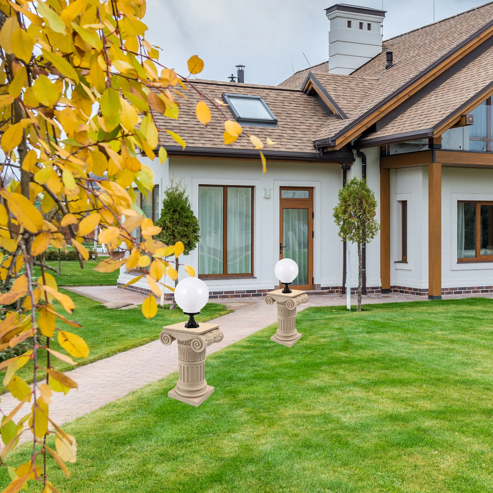 1 مجموعة الكرة على شكل غطاء مصباح غطاء خفيف في الهواء الطلق لحديقة ساحة فناء آخر ضوء الاكريليك غلوب استبدال مصباح الشارع