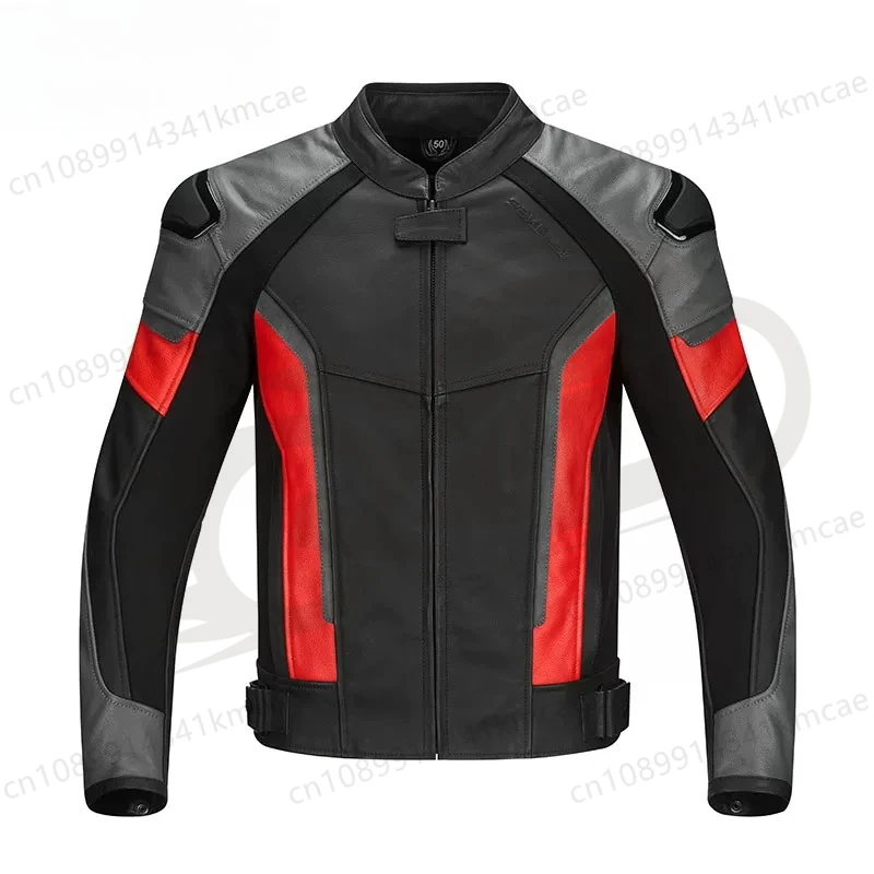 Motorbike Jacket Men 4 Seasons Retro Biker Coat Detachable Liner CE Shoulder Elbow Armor Anti-fall Motorcycle Racing Outfit