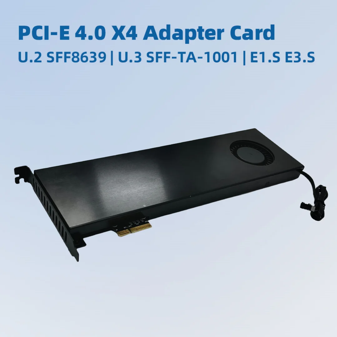 

Карта адаптера жесткого диска ADT PCIe 4.0 5.0 X4 для U.2/U.3/E1.S/E3.S с кронштейном/корпусом
