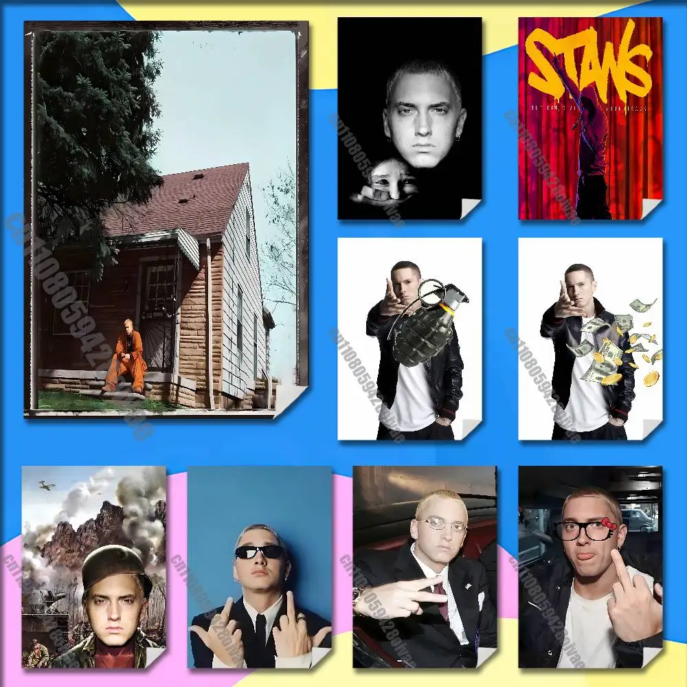 

E-Eminem The Marshall Mathers LP STANS Poster Sticker For Bars 40x60cm Self-adhesive Ornament Collectibles Playbill Cover