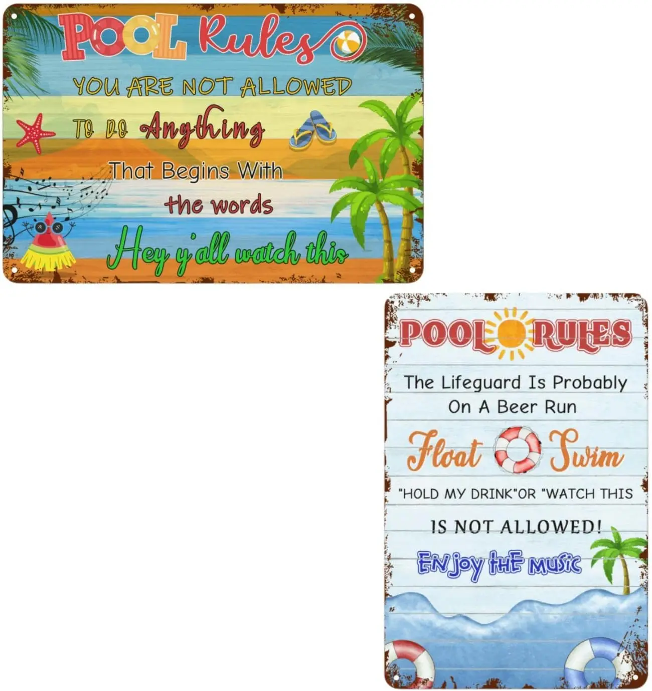 Pool Decor Sign, Pool Signs For Outside Funny 12