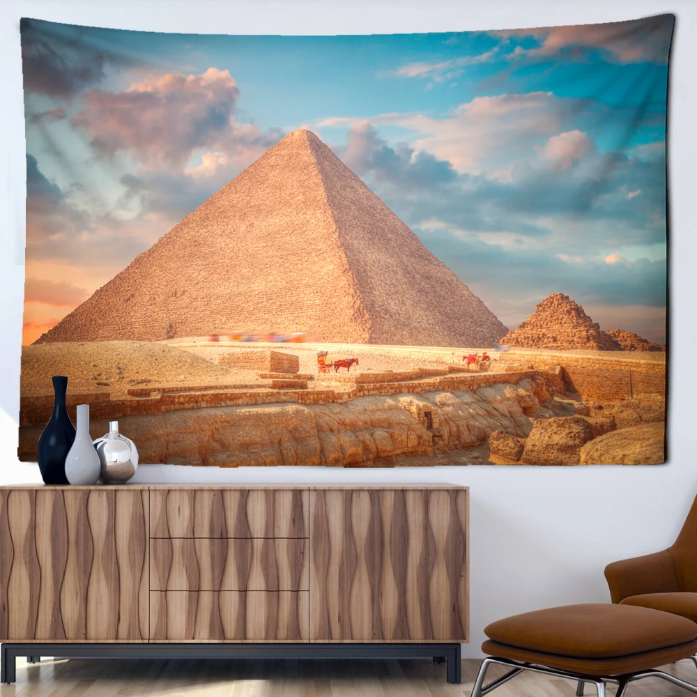 Sacred Pyramid Tapestry Ancient Egyptian Art Tapestry Wall Decor Background Cloth Room Living Room Home Decor