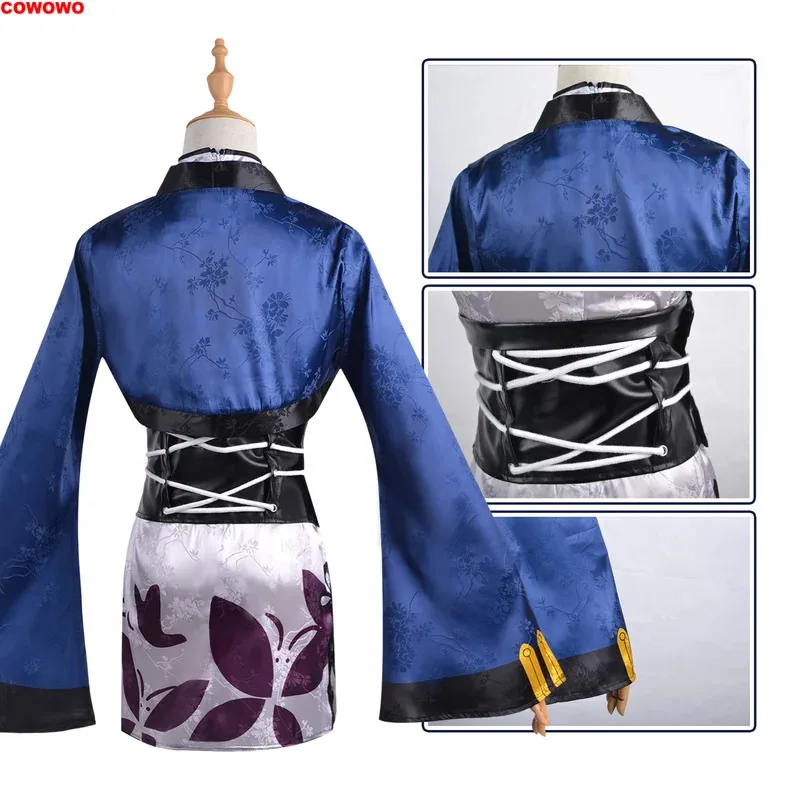 lili 123Black Butler Ciel Phantomhive Blue Cat Cheongsam Royal Sister Ladies Cosplay Costume Cos Game Anime Party Uniform Hallow