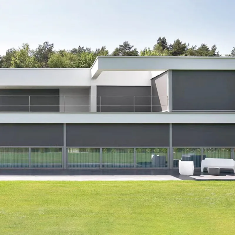 2025 في الهواء الطلق يندبروف البريدي المسار الستائر الدوارة الآلية الكهربائية