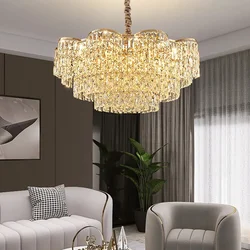New Modern Luxury Crystal LED Ceiling Chandeliers for Living Room Dining Room Pendant Lamps Ceiling Home Decor LED Light Fixture