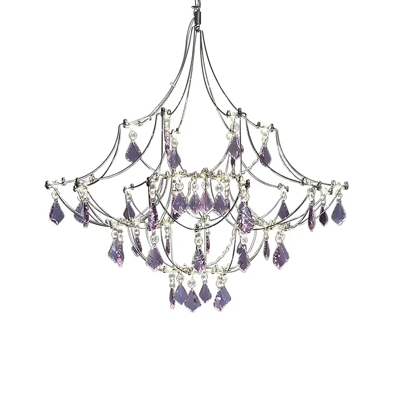 

Firefly crystal chandelier modern light luxury bedroom villa living room chandelier cloakroom duplex apartment chandelier
