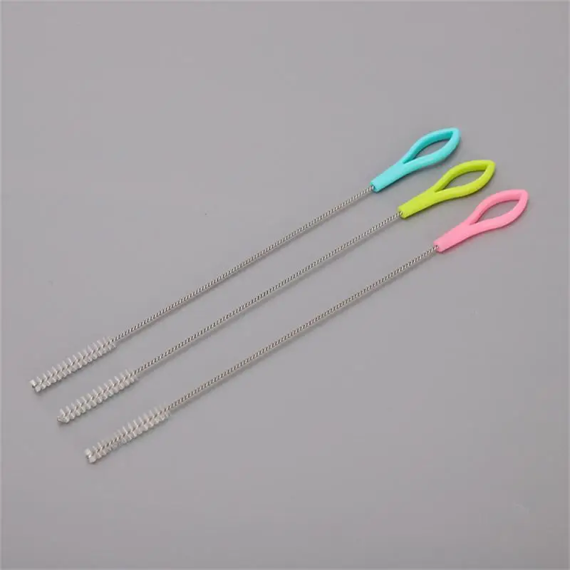 1PC 200mm Stainless Soft Hair Suction Glass Tube Cleaner Brushes Fish Tank Straw Bottle Cleaning Brush Tool 5mm cleaning brush