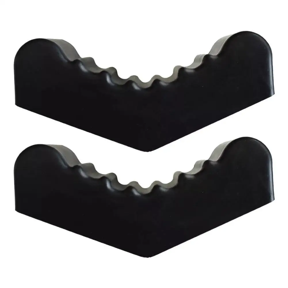 2PCS Universal Car Rubber Slotted Jack Stand Pad Lift Pads Adapter Repair Tool 3 Ton Frame Stand Rail Pinch Adaptor Black