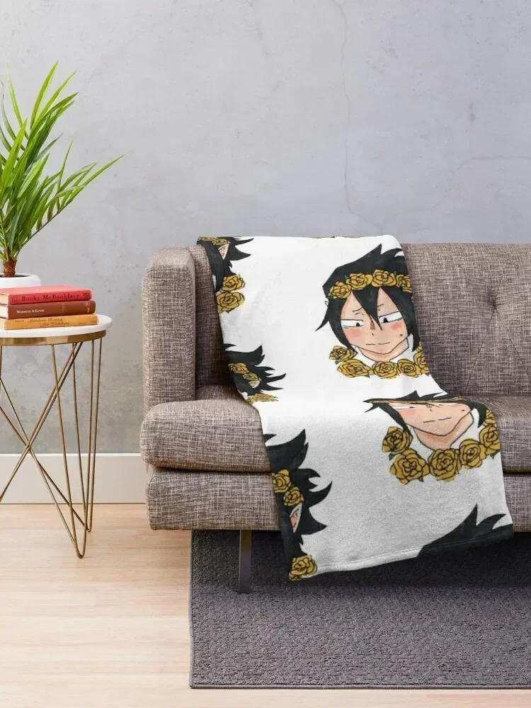 Tamaki Amajiki Flower Crown Throw Blanket Stuffeds Furry Designers Retros Blankets