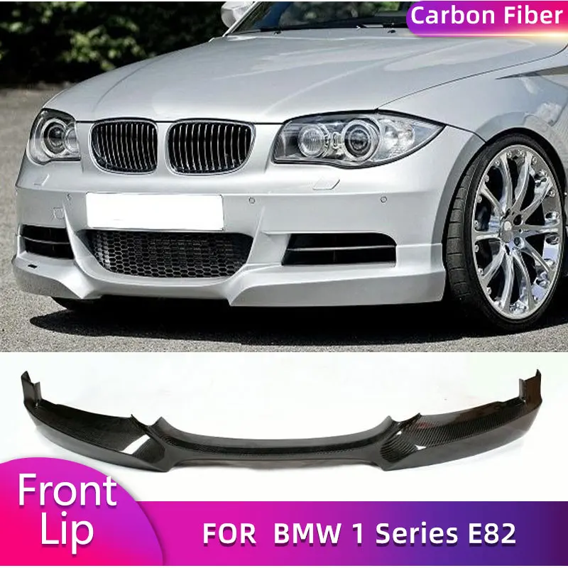 Carbon Fiber Front Bumper Lip Spoiler for BMW 1 Series E82 135i Coupe M Sport 2008-2013 Car Front Lip Chin Apron Guard Body Kit