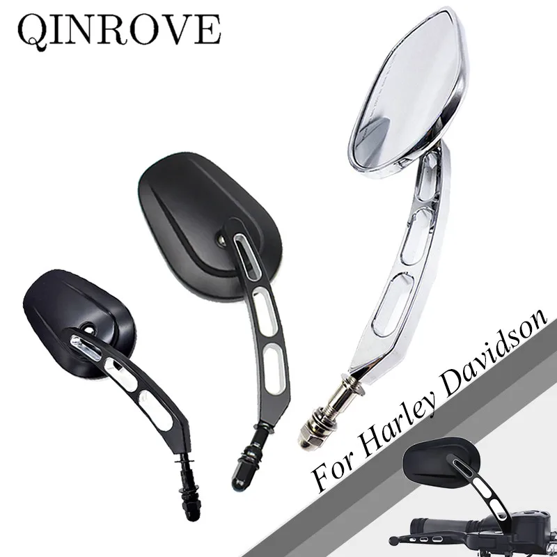 

Motorcycle Rear View Mirror Retro Aluminum 8MM Side Mirrors for Harley Series X350 Nightster Sportster Dyna Softail Road King