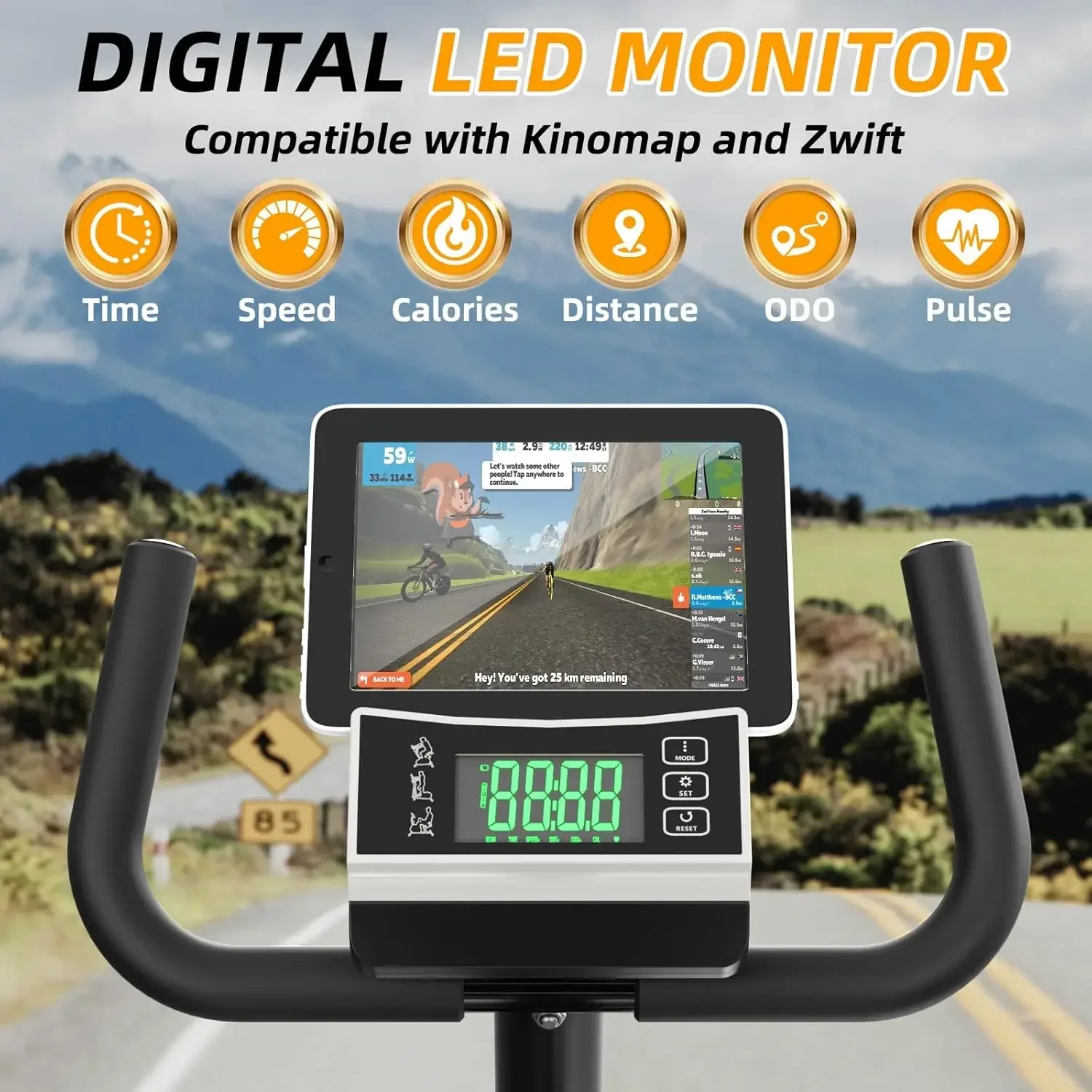 

Горячая распродажа: Велотренажер-рекамберт для взрослых и пожилых людей - Велотренажеры-рекамберты для дома с магнитным сопротивлением, Bluetooth и подключением к приложению