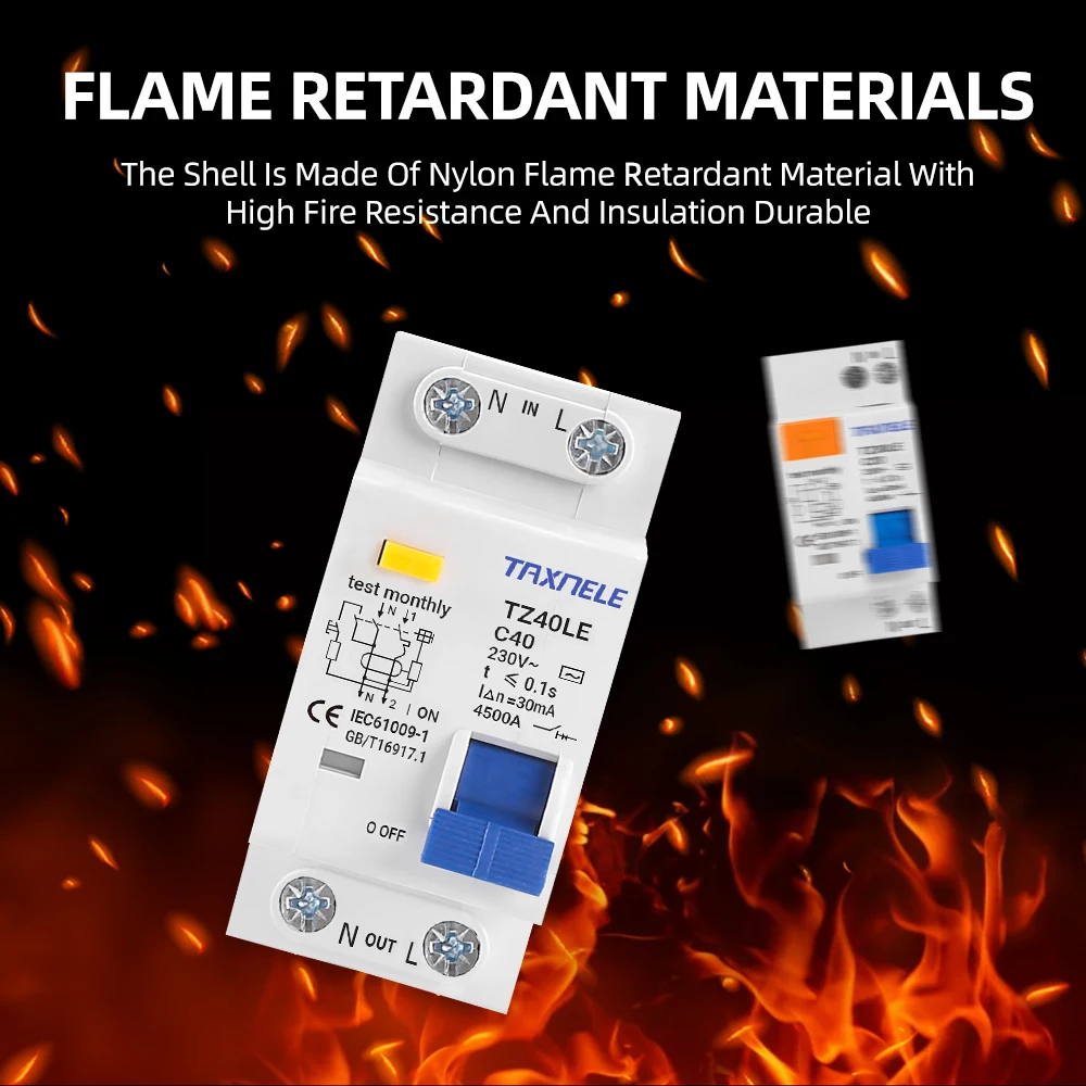 RCBO MCB DPNL Residual Current Circuit Breaker 1P+N DZ30LE DZ40LE EPNL Over And Short Current Leakage Protection  RCCB RCD 32A
