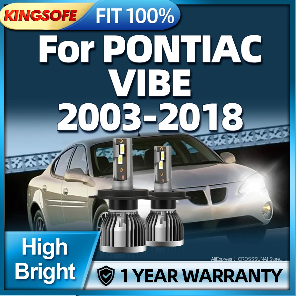 

180W Powerful 6000k H4 Led Car Headlight CSP Auto Lamp For PONTIAC VIBE 2003 2004 2005 2006 2007 2008 2009 2010 2011 2012-2018
