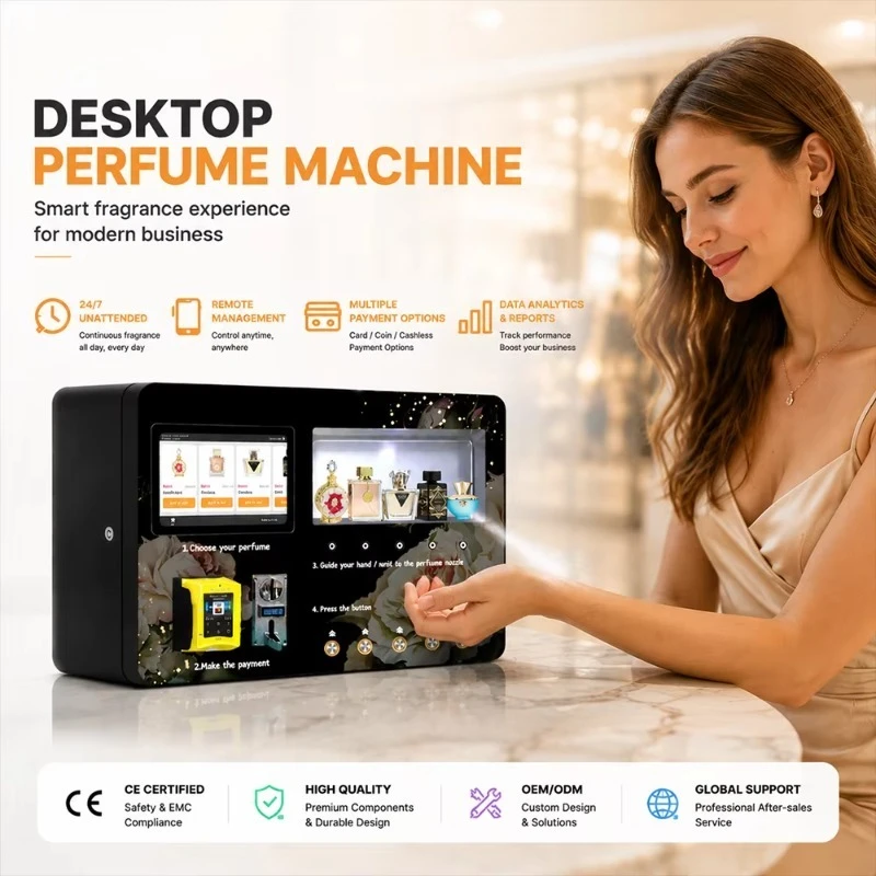 Fragrance Vending Machine Automatic Spray Wall Mounted Credit Card Self Service Distributeur Automatique De Parfum