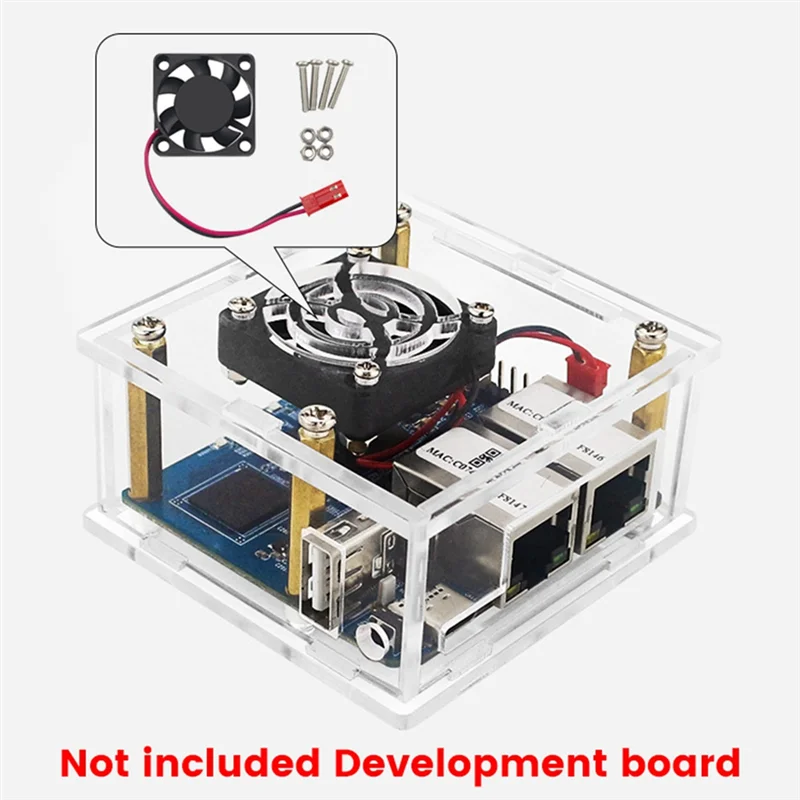 Для Orange Pi R1 Plus LTS чехол акриловый корпус без охлаждающего вентилятора для защитной платы разработки Orange Pi