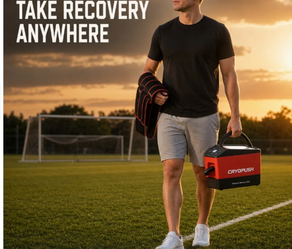 CRYOPUSH Knee Ice Cryo Recovery Unit,Pulse Cold Compression Physical Therapy System for Home Use Knee Injury Recovery
