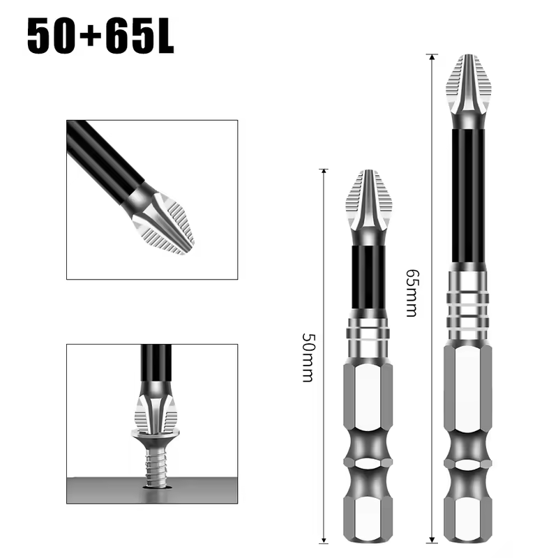 K5 Non-slip High Hardness Bit S2 Strong Magnetic 5A Black Non-slip Cross Head Electric Drill Electric Screwdriver Bit - Image 27