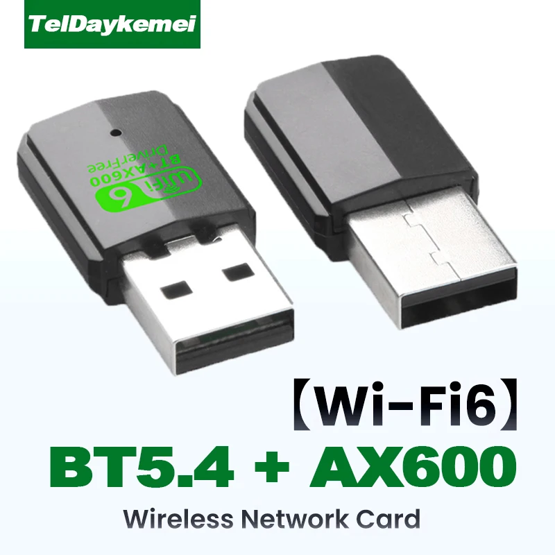 

AX600 Bluetooth 5,4 USB WiFi 6 адаптер 2в1 Dongle двухдиапазонный 2,4G и 5 ГГц сетевая карта беспроводной приемник для Windows 10/11