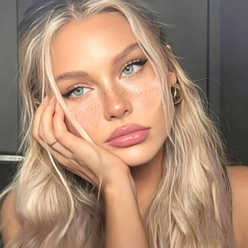 6Pcs Star Heart Face Temporary Tattoo Long Lasting Sparkle Freckle Tattoo Freckle Makeup Convenient Face Tattoo Sticker Make Up