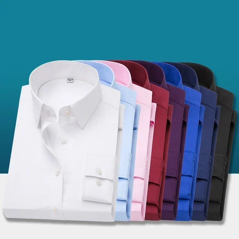 

Fashion Men's Long Sleeve Shirt Business Office Formal Shirt Turnover Shirt Large Size Shirts for Men