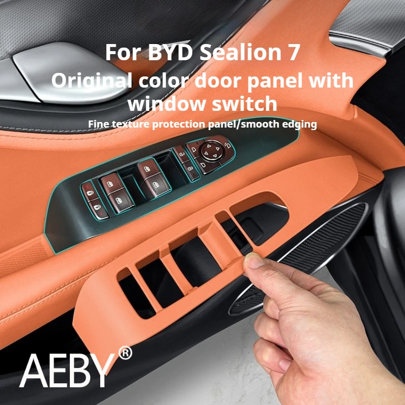 

AEBY For BYD Sealion 7 2024 Window Switch Panel Frame Trim Cover, Anti-Scratch Door Control Button Panel, Interior Accessories