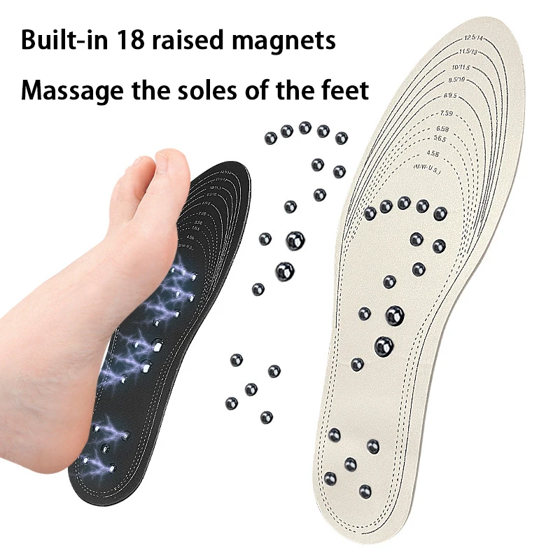 1Pair Magnetic Therapy Massage Insole Foot Acupoint Massage Insole Memory Foam Sole Men women Leg Fatigue Relief Shoe Insoles