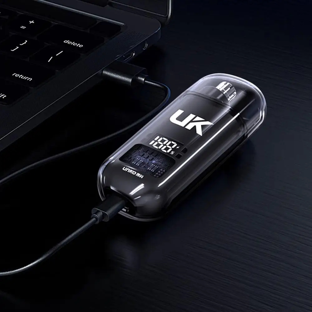 Electric Nose Hair Trimmer Waterproof Portable Type-C Rechargeable 360° Rotating Head Beard Eyebrow Multifunction Trimmer