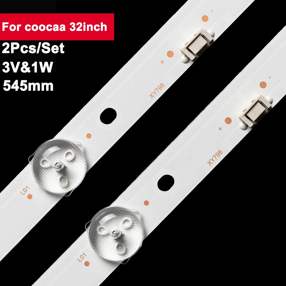 

3V 545mm 2Pcs Led Tv Backlight Strip for Coocaa 32inch JL.D32061330-001QS 32E8 32E366W 32KX2 32E3 MS-L1343 L2202 32l3700 32LE70