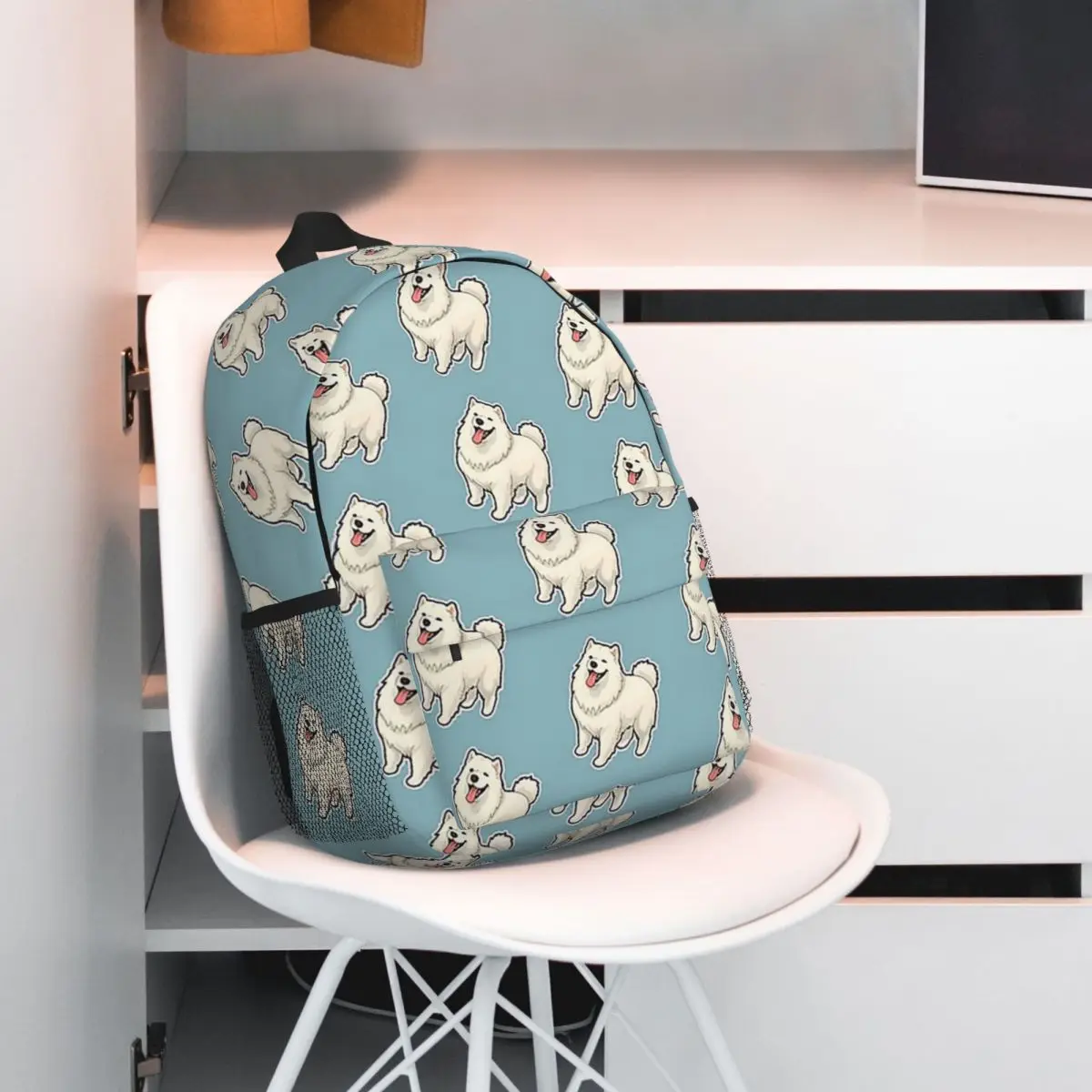 MaleBoy Samoyed Design For Dog Lovers Backpack Hot Sale Daypack Boys Girls BookBag Shoulder Bags for Men Women School Bag