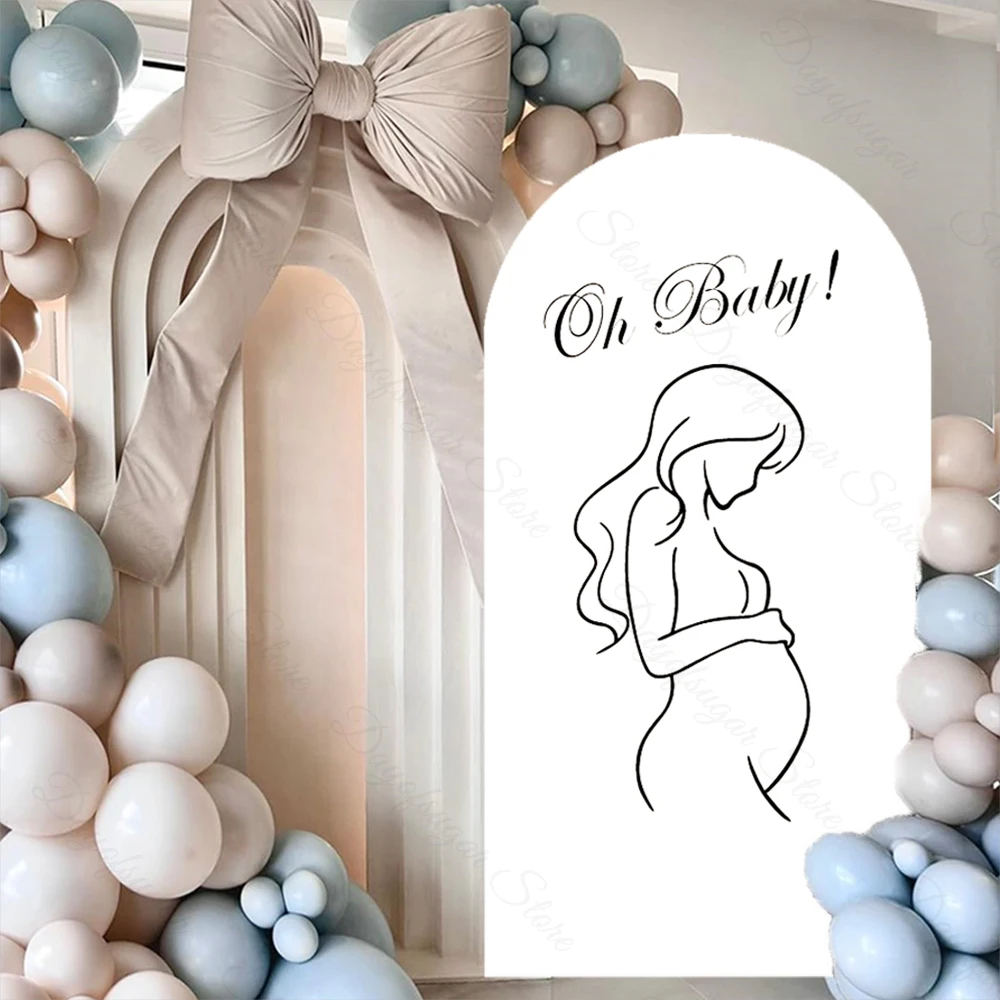 

Pregnant Woman Backdrop Mosaic Board Cutout Pregnant Mother Oh Baby Chiara Backdrop Board for Baby Shower Gender Reveal Decor