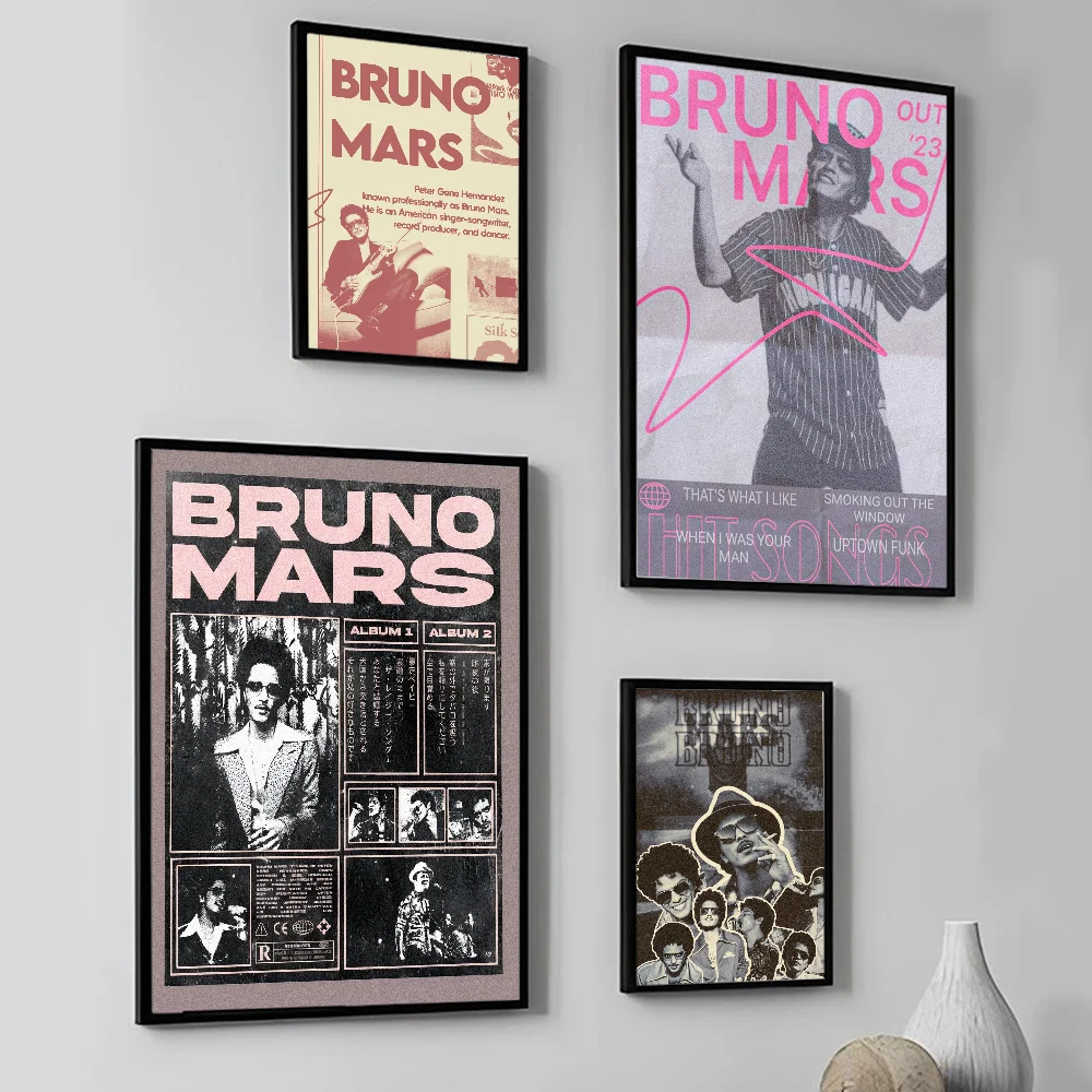 American Pop Singer Bruno B-Blues Music Mars Poster Wall Art Home Decor Room Decor Digital Painting Living Room Restaurant Kitch