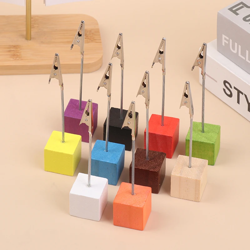 

Portable Wooden Place Card Holder Clips For Perfume Essential Oils Test Tester Paper Strip Aromatherapy Paper Desktop Holder