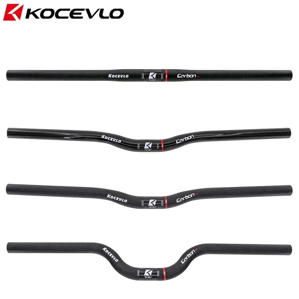 

KOCEVLO Carbon Fiber 25.4mm Flat/Riser/Sweep Handlebar for BMX Folding Bike