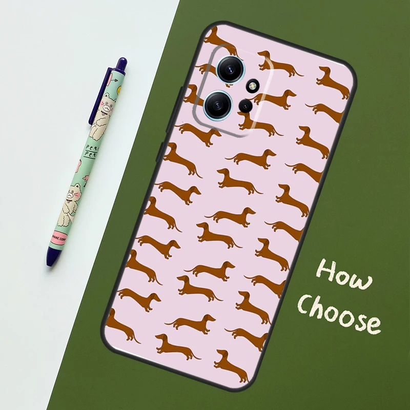 لطيف الكلب الألماني الساخن الحال بالنسبة ل Xiaomi Redmi ملاحظة 14 برو 9 10 11 12 13 11S غطاء ل Redmi 15 15C 14C 12C 10C 13C