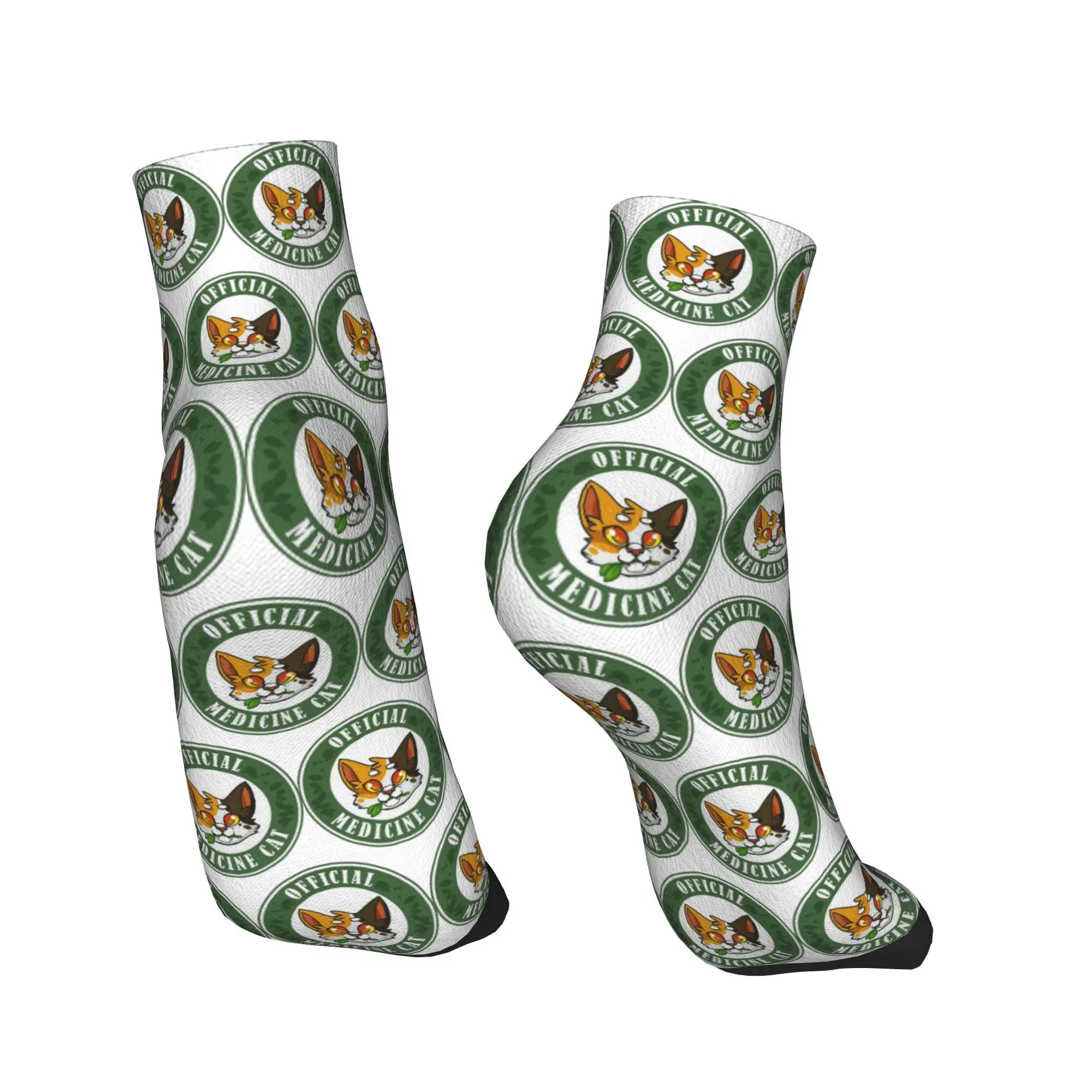 Calcetines de gato medicinal de 4 guerreros para todas las estaciones, calcetines Harajuku súper suaves, medias informales para hombres y mujeres, regalos de navidad