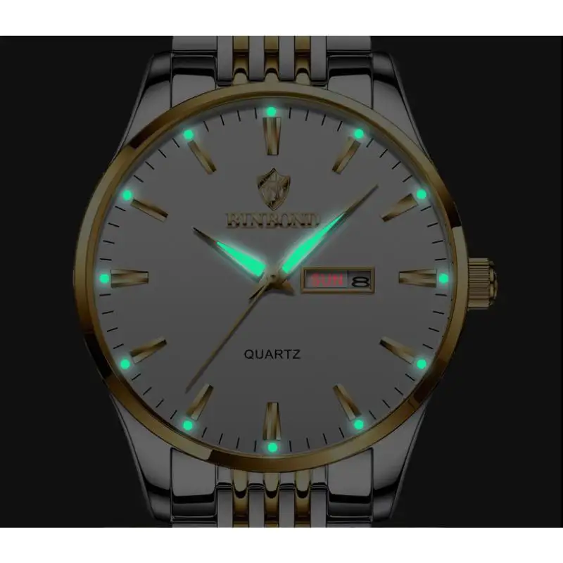 แบรนด์หรูนาฬิกาบุรุษแฟชั่นธุรกิจนาฬิกาควอตซ์สำหรับผู้ชายสแตนเลสกันน้ำนาฬิกาข้อมือ-