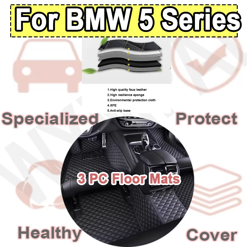 

Luxury Car Floor Mats For BMW 5 Series G30 2017~2022 Carpets Mat Rugs Anti Dirty Pad Car Accessories 520i 525i 530i 540i