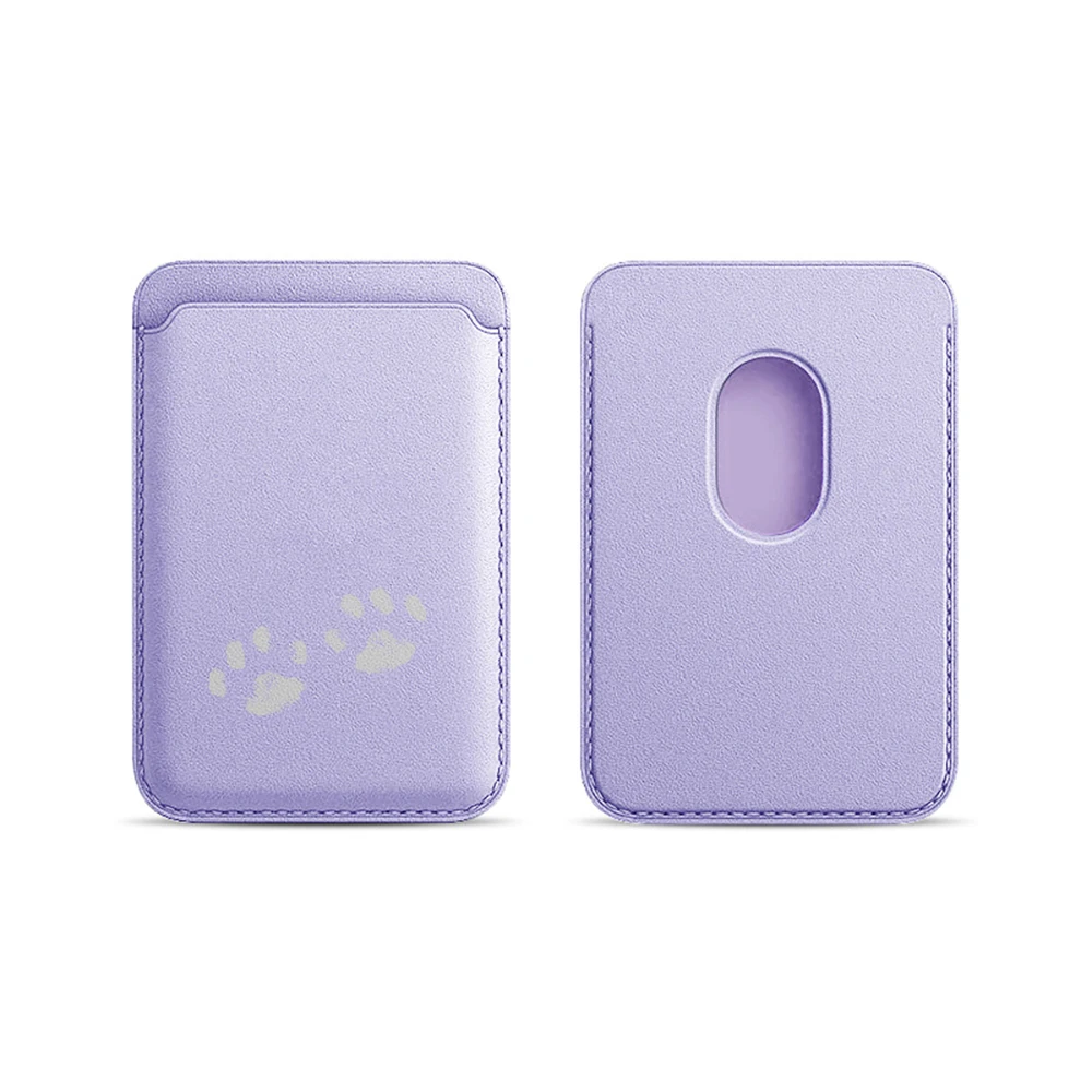 Niedliche Paw Bean Leder-Kartenhülle Handy-Kartenhalter Magnetische Hülle Geeignet für alle iPhones mit Magsafe-Kartenfunktion Handy-Rückentasche – Detail 7
