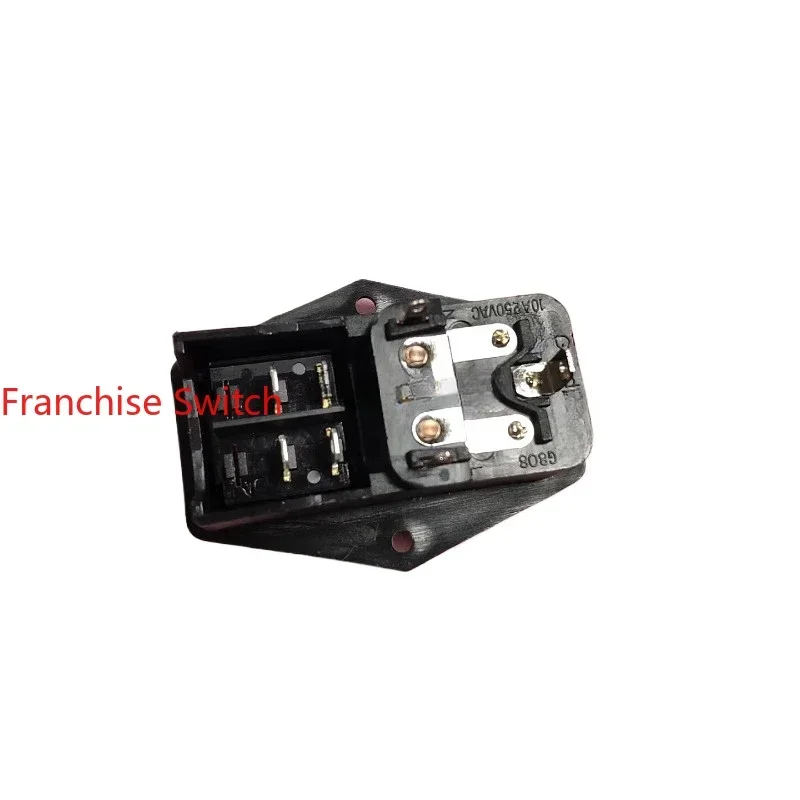 10PCS AC product shaped three-in-one double insurance red light switch medical power socket G808