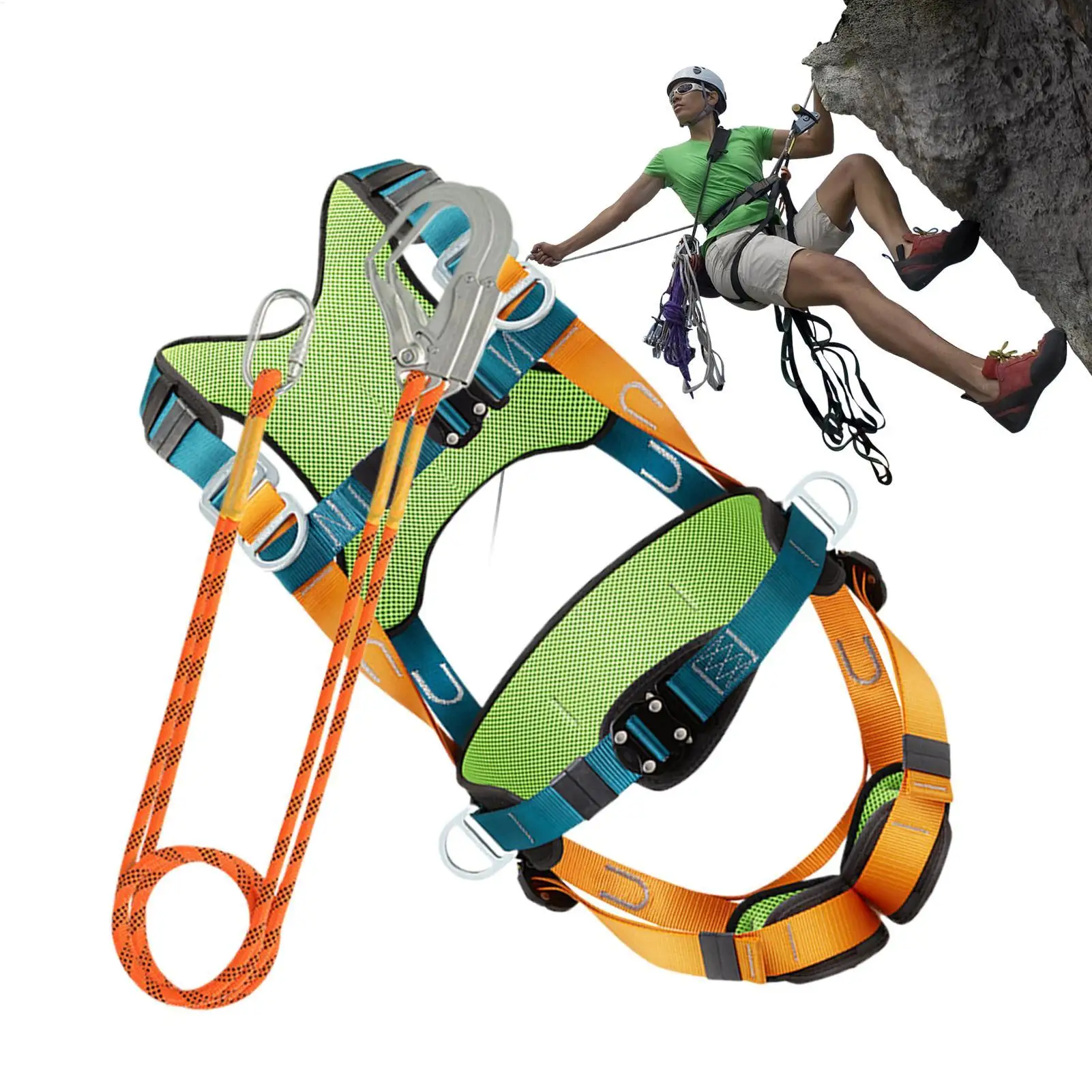 safety-harness-5-point-roofing-harness-with-shock-absorbing-lanyard-for-construction-roofing-mountaineering-rescue