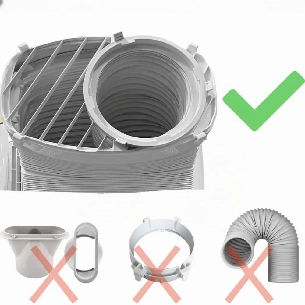 34*22CM AC Vent Exhaust= Hose Adapter Plate For Midea Duo= DIY Window And Sliding Door Installation Enhanced Cooling Efficiency