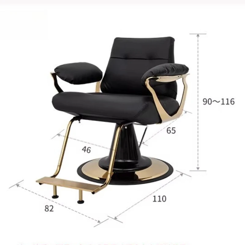 كراسي حلاقة بتصميم جلد البولي يوريثان، كرسي حلاق مساعد فاخر وخفيف الوزن، أثاث صالون الرموش Cadeira XYBC #6
